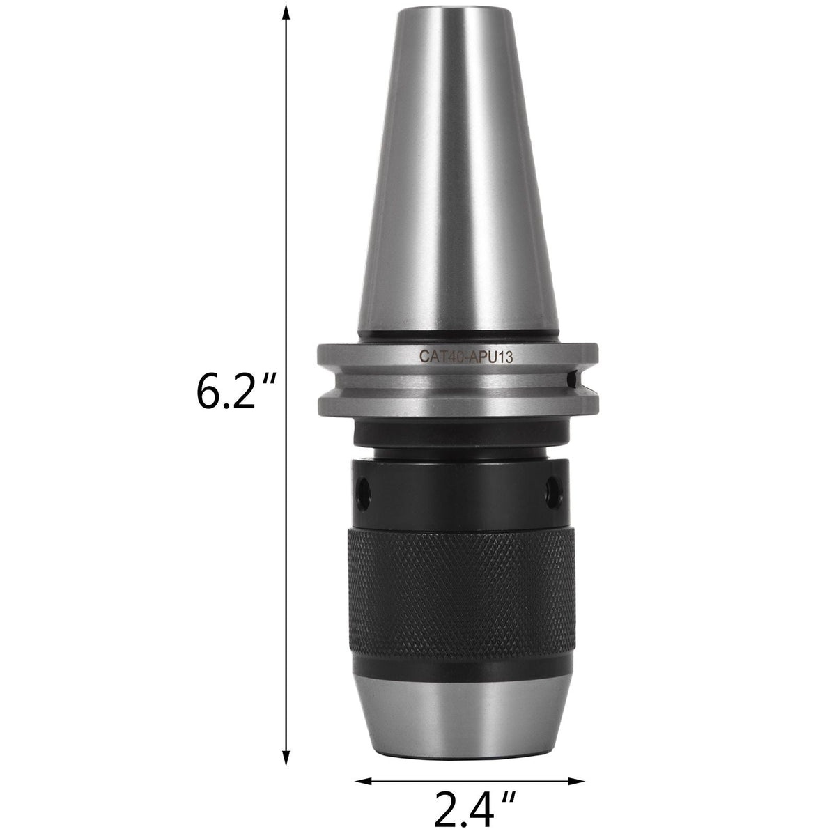 Integrated CAT40 Collet Chuck Keyless Drill Chuck 1/2 inch for CAT40 CNC Engraving Machine & Milling Lathe Tool (CAT40)