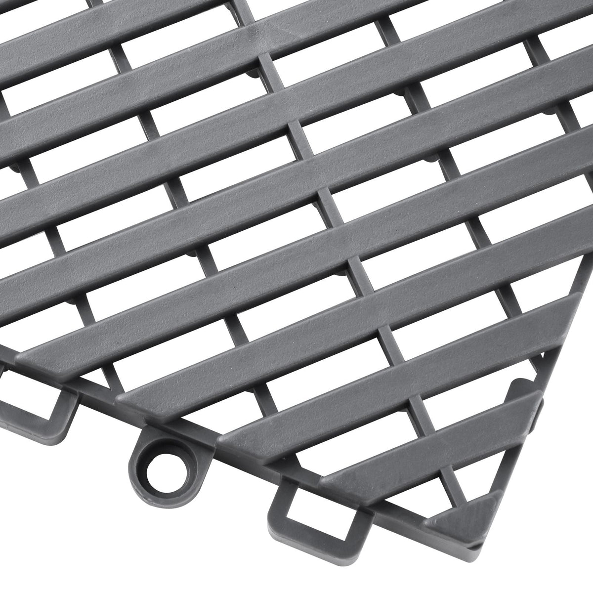 Interlocking Drainage Mat, 12' x 12' Modular Interlocking Cushion, 55 Pcs Splicing Drainage Mats, Non-Slip Gray PP Drainage Floor Tile and Shower Mat, for Garage, Garden, Kitchen & Outdoor