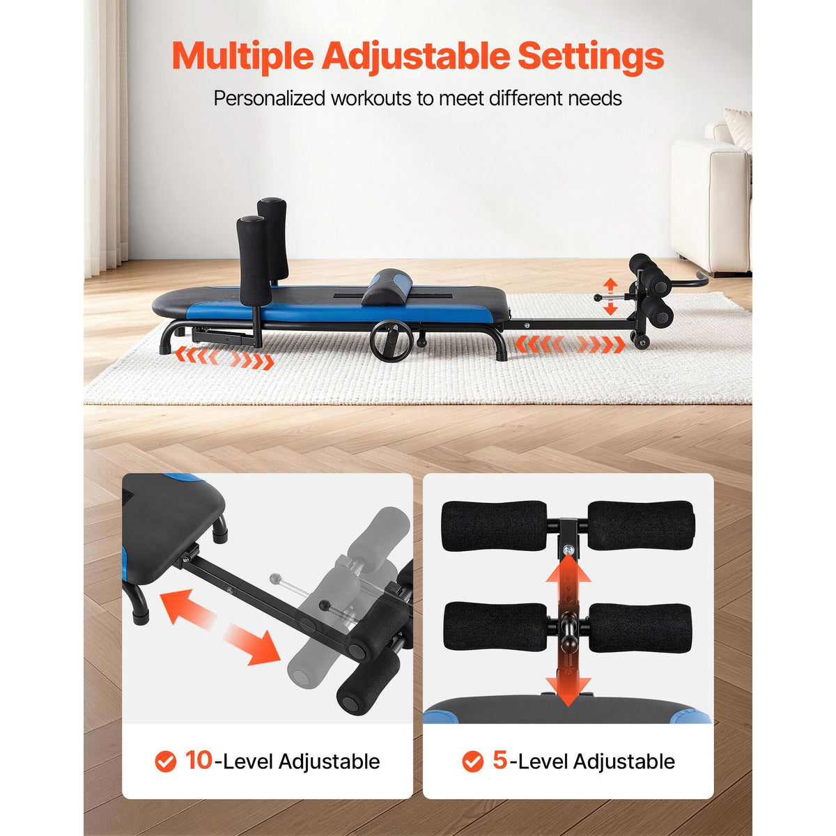 Inversion Table, 350 lbs Capacity Heavy Duty Back Inverter Stretcher, Inverted Table with Stable Structure, Adjustable Armrests, Decompression Tables for Shoulders, Neck, Back, Knees