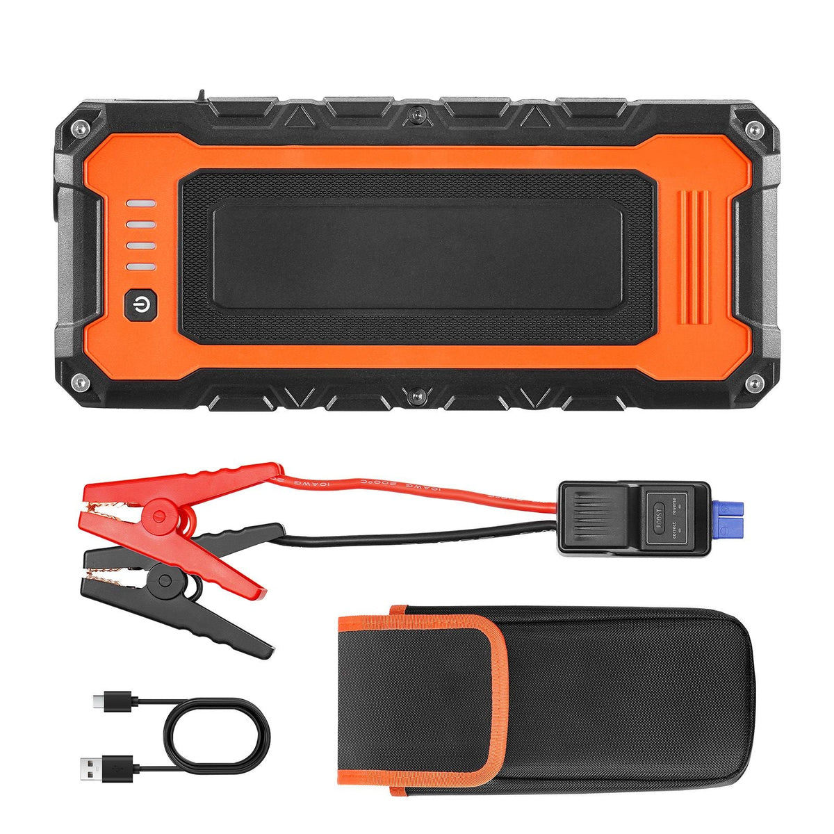 Jump Starter, 3000A Peak, Car Battery Starter Power Pack, Portable Battery Booster with Air Compressor Jumper Cables LCD Display LED Light, Lithium Jump Box for up to 10L Gas/8L Diesel Engines