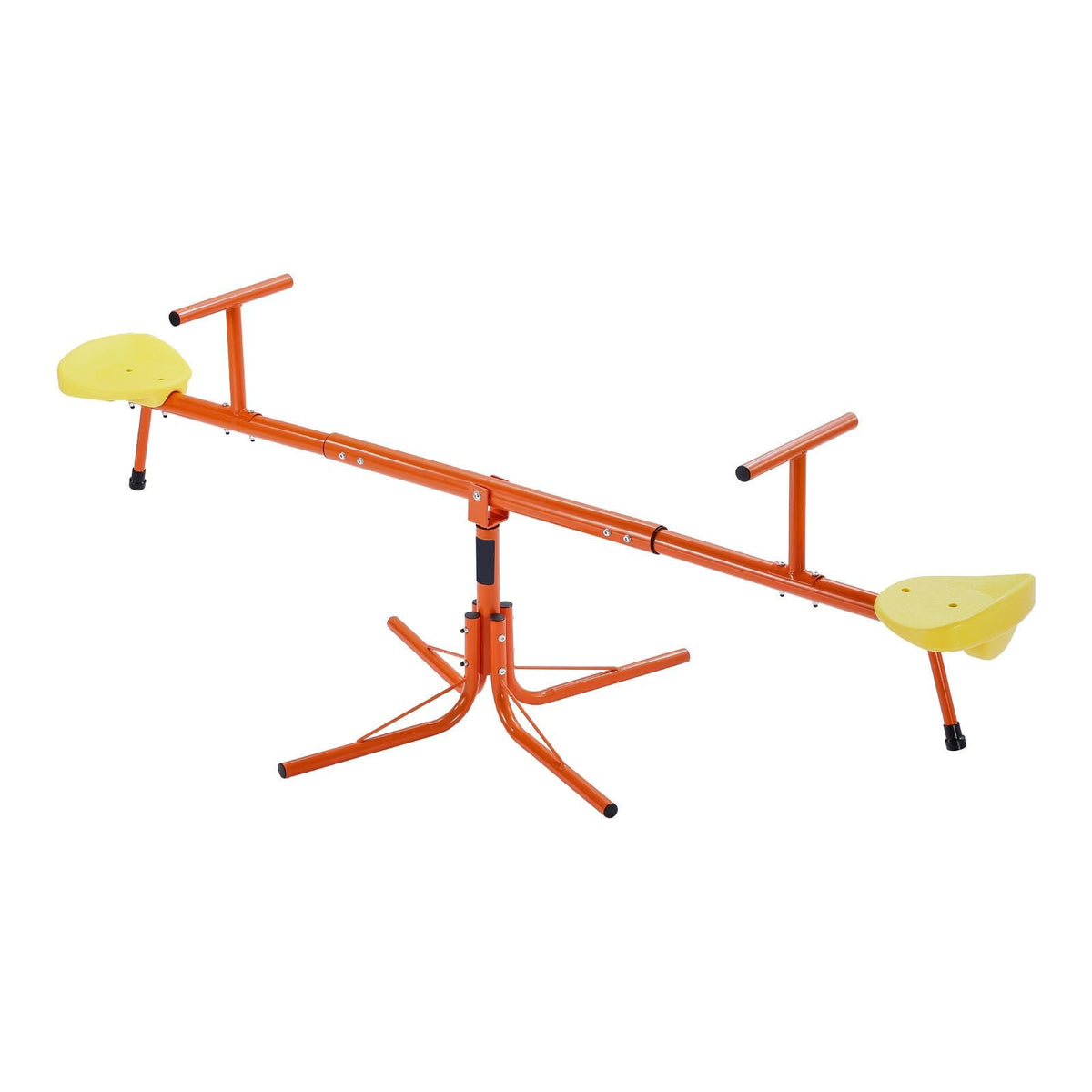 Kids Seesaw, 100 lbs Load Capacity per Seat, Sit and Spin Teeter Totter with 4-prong Support Legs, Kids Outdoor Playground Equipment, Swiveling 360 Degrees Rotating for Children Aged 3+