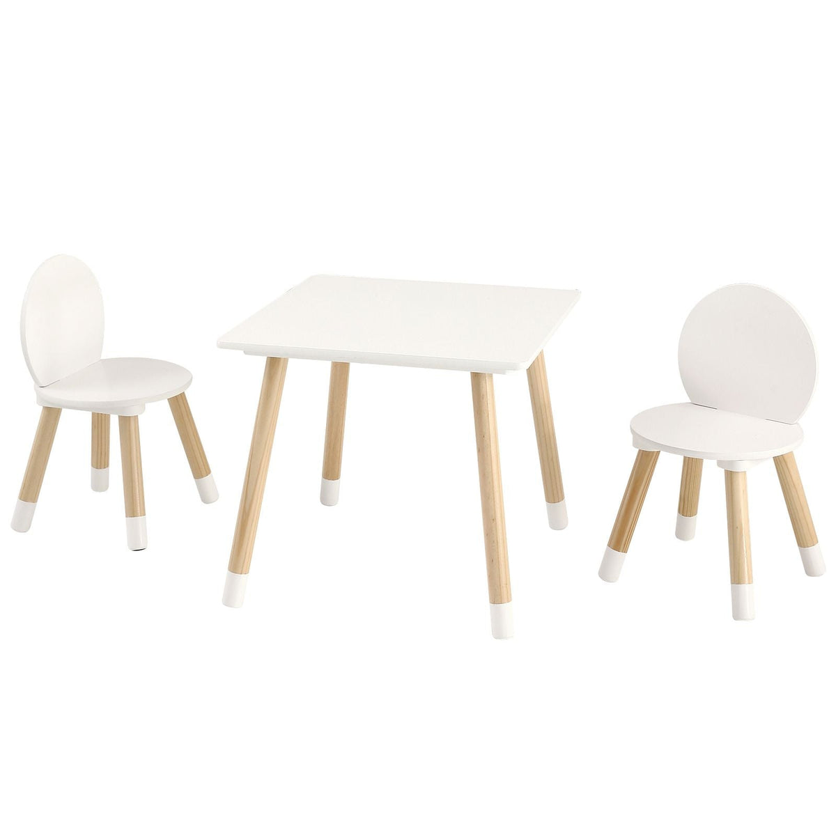 Kids Table and 2 Chairs Set, Toddler Table and Chair Set, Children Multi-Activity Table for Art, Craft, Reading, Learning, 1 Table and 2 Chairs