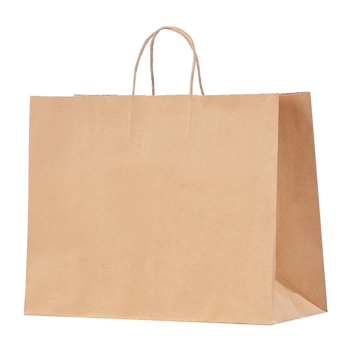 Kraft Paper Bags with Handles, 100Pcs 16 x 6 x 12 in, Large Paper Grocery Bags, Reusable & Recycled Take-Out Sacks, Plain Party Bag Bulk for Birthday, Wedding, Business, Goody, Brown