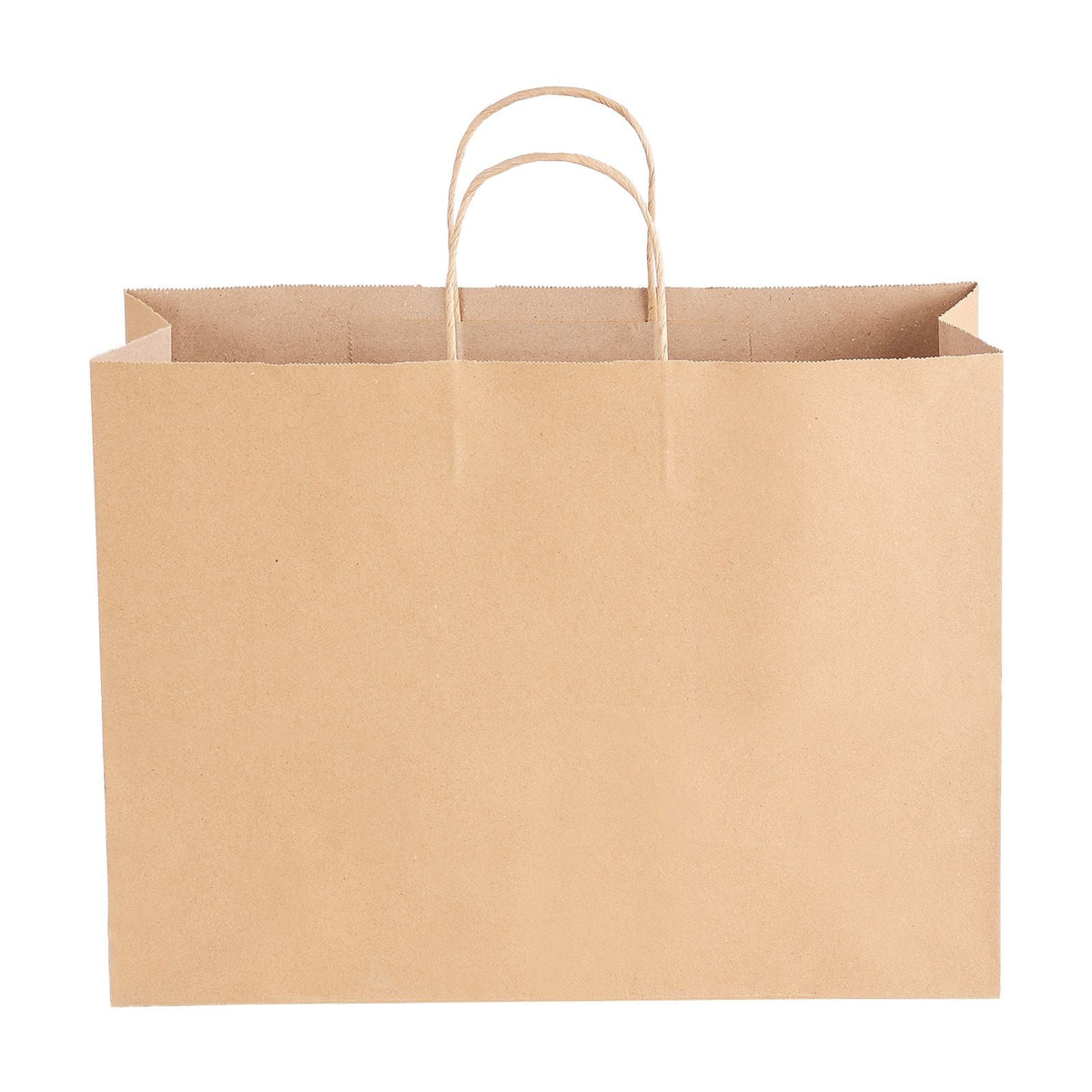 Kraft Paper Bags with Handles, 100Pcs 16 x 6 x 12 in, Large Paper Grocery Bags, Reusable & Recycled Take-Out Sacks, Plain Party Bag Bulk for Birthday, Wedding, Business, Goody, Brown