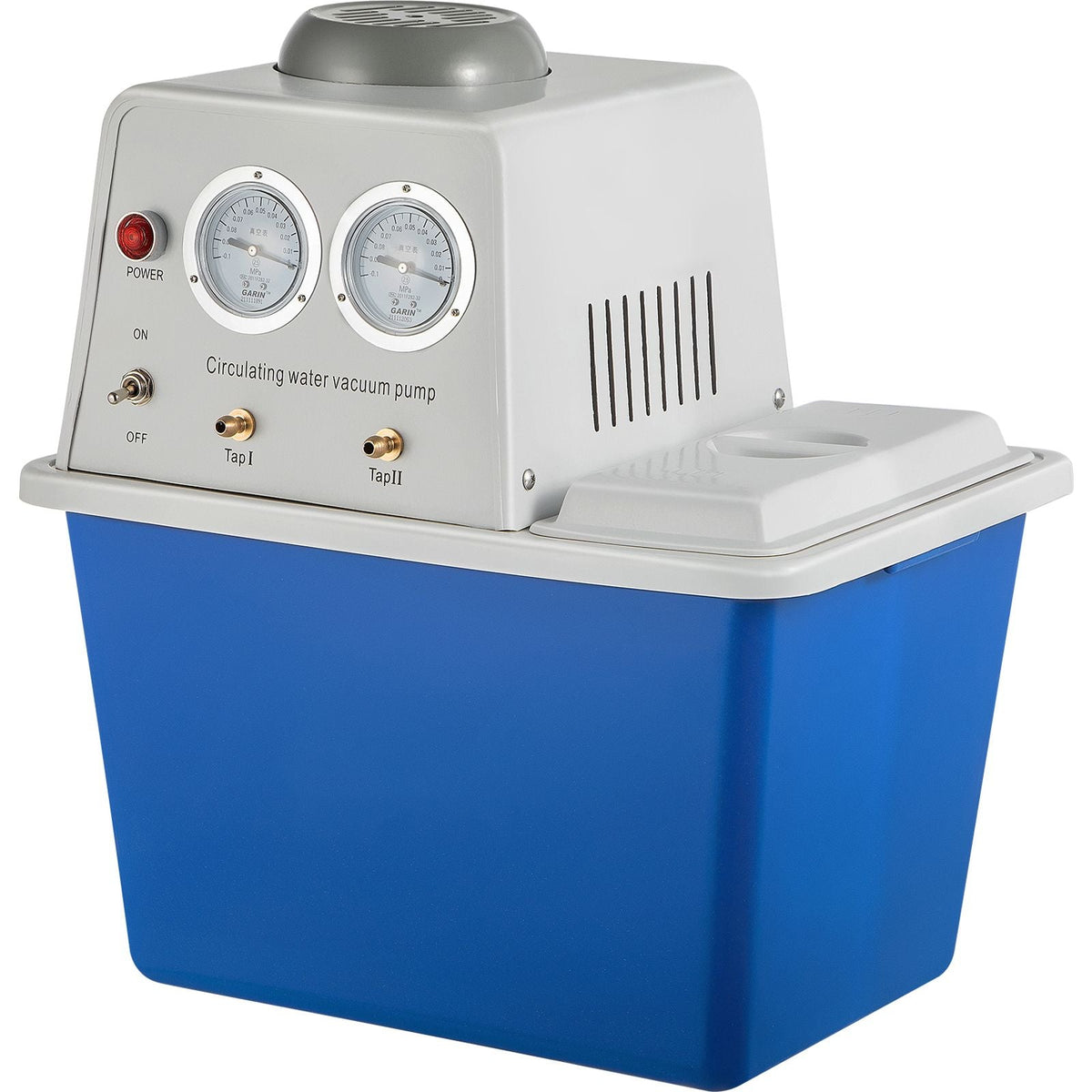 Lab Multi-Purpose Water Circulating Vacuum Pump,15L, with 2 Off-Gas Taps,Stainless Vacuum Pump 180W 110V,Anti-Corrosion Pump Lab Chemistry Equipment