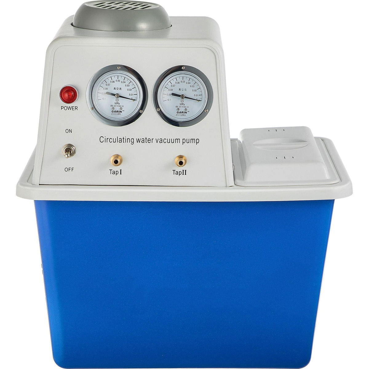 Lab Multi-Purpose Water Circulating Vacuum Pump,15L, with 2 Off-Gas Taps,Stainless Vacuum Pump 180W 110V,Anti-Corrosion Pump Lab Chemistry Equipment