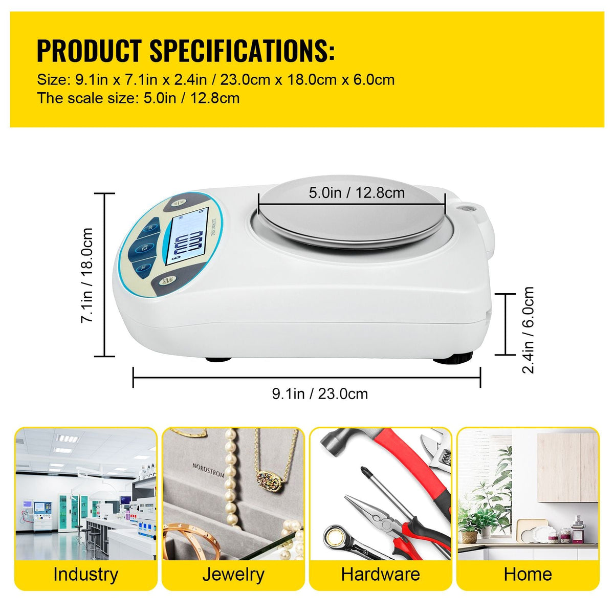 Lab Scale Analytical Balance, 3000g x 0.01g Accuracy High Precision Lab Scale 13 Units Conversion Scientific Digital Laboratory Balance Scale for Lab, Jewelry, Industrial, Business(3000g, 0.01g)