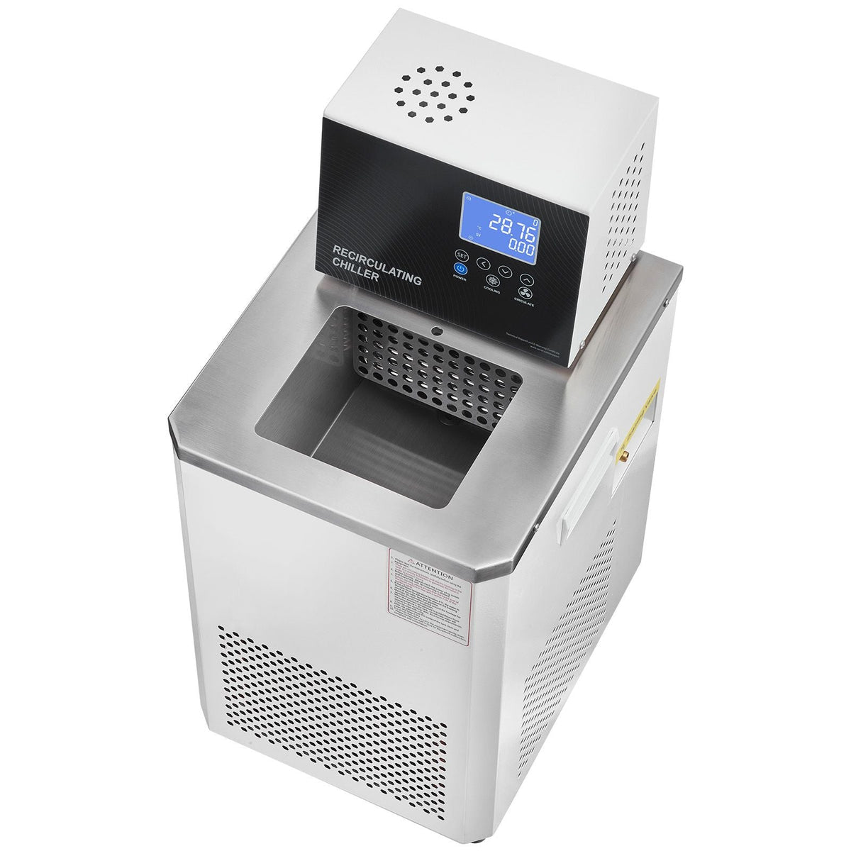 Laboratory Chiller Circulator, 6L Chiller Lab Low Temperature Cooling Liquid, -4 to 212 F Circulator Pump Chiller, LCD Display, 304 Stainless Steel Water Bath Recirculating Water Cooling Chiller
