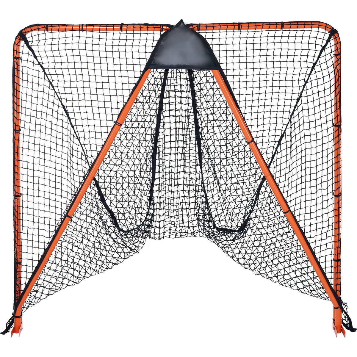 Lacrosse Goal, 6' x 6' Lacrosse Net, Folding Portable Backyard Lacrosse Training Equipment, Steel Frame Training Net, Quick & Easy Setup Lacrosse Goal, Perfect for Youth Adult Training, Orange