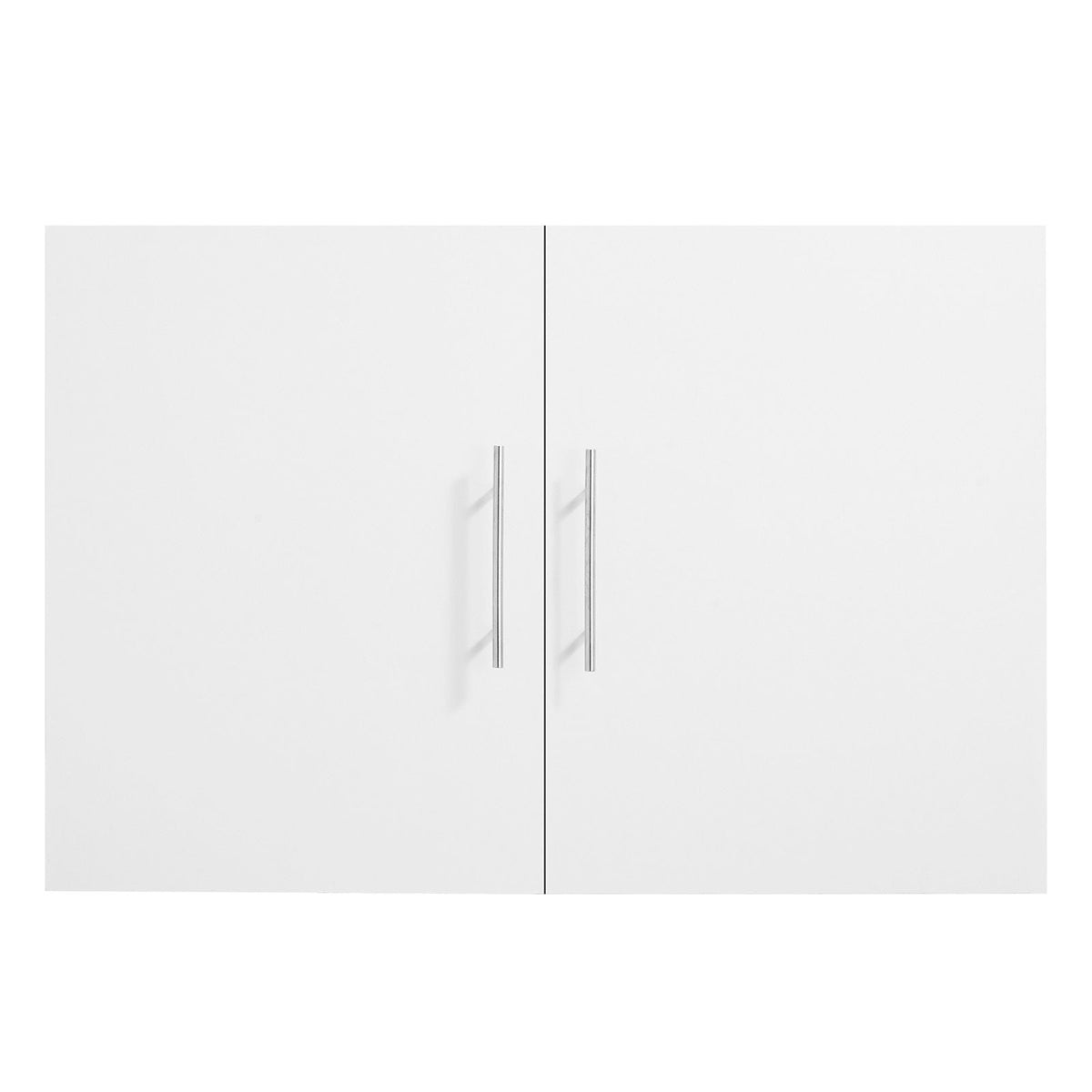Laundry Room Wall Cabinet, 2-Tier Wall Mounted Hanging Cabinet with 2 Doors, Cupboard Organizer with Adjustable Shelf, for Bathroom, Kitchen, Garage, Laundry, 16 x 36 x 24 in (D x W x H), White