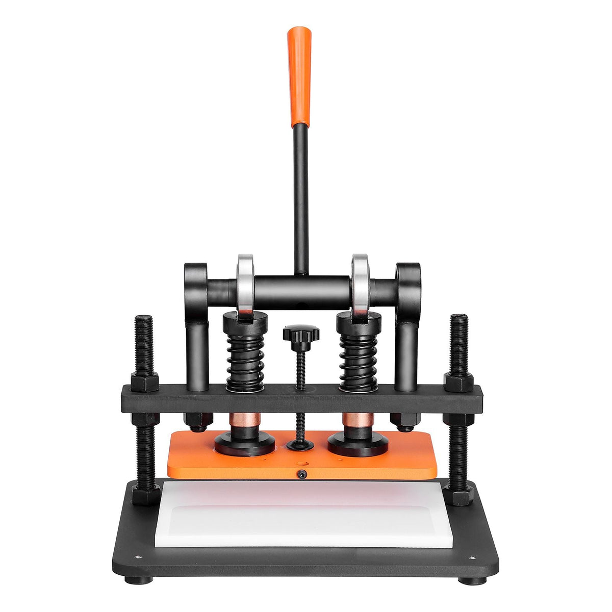 Leather Cutting Machine, 11 x 5.5 in Embossing Plate Manual Die Cutter, 0.47 in Pressure Stroke Dual Guide Shafts Die Cut Machine, Leather Embossing Machine for Various of Materials