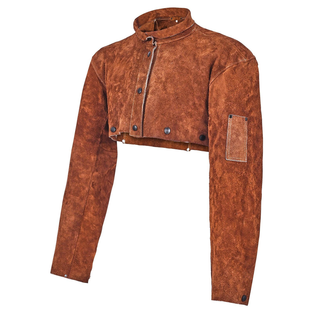 Leather Welding Cape Sleeve, Heavy Duty Flame Resistant Cowhide Safety Cape Sleeves for Men Women, Heat-Resistant for Welding, Blacksmithing, Woodworking, Gardening, XXL-Size
