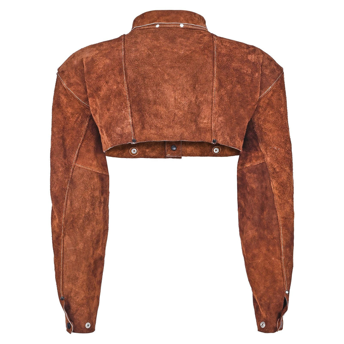 Leather Welding Cape Sleeve, Heavy Duty Flame Resistant Cowhide Safety Cape Sleeves for Men Women, Heat-Resistant for Welding, Blacksmithing, Woodworking, Gardening, XXL-Size