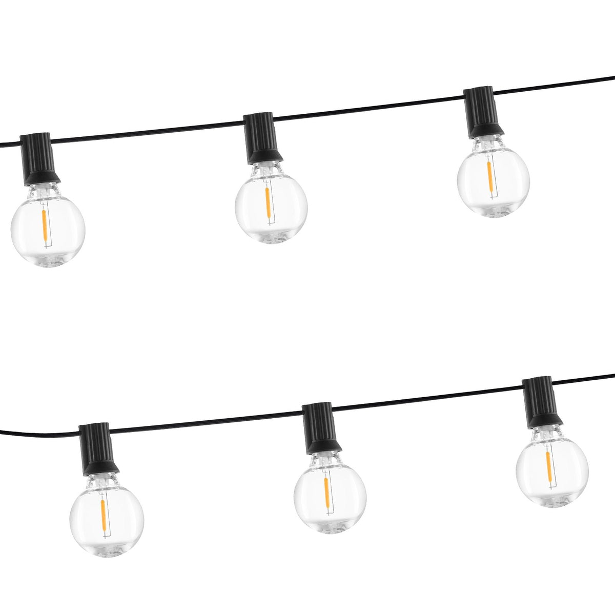 LED Outdoor String Lights, 100FT, 2700K Dimmable Outside Patio Lights with 50 G40 Shatterproof Bulbs E12 Socket Base, Waterproof Hanging Lights for Porch Backyard Garden Balcony Party Decor