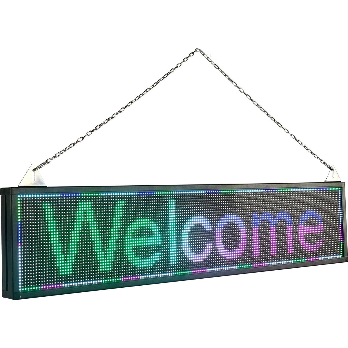 LED Scrolling Sign, 40" x 9" WiFi & USB Control, Full Color P6 Programmable Display, Indoor High Resolution Message Board, High Brightness Electronic Sign, Perfect Solution for Advertising