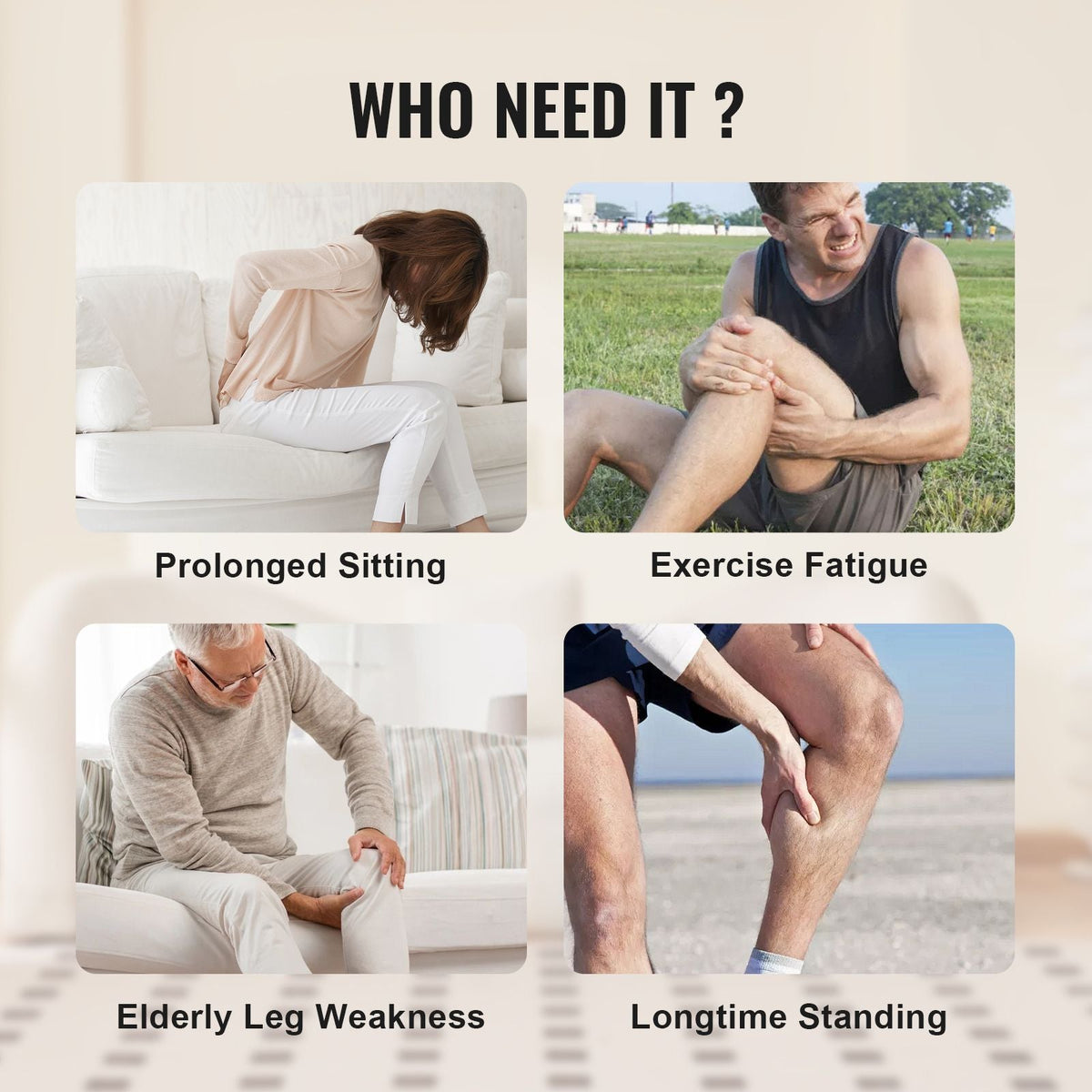 Leg Massager with Air Compression, Foot and Calf Massager with 3 Modes & 3 Intensities, LCD Controller, Compression Massage Boot for Circulation, Swelling and Pain Relief- Great Gift for Mom/Dad