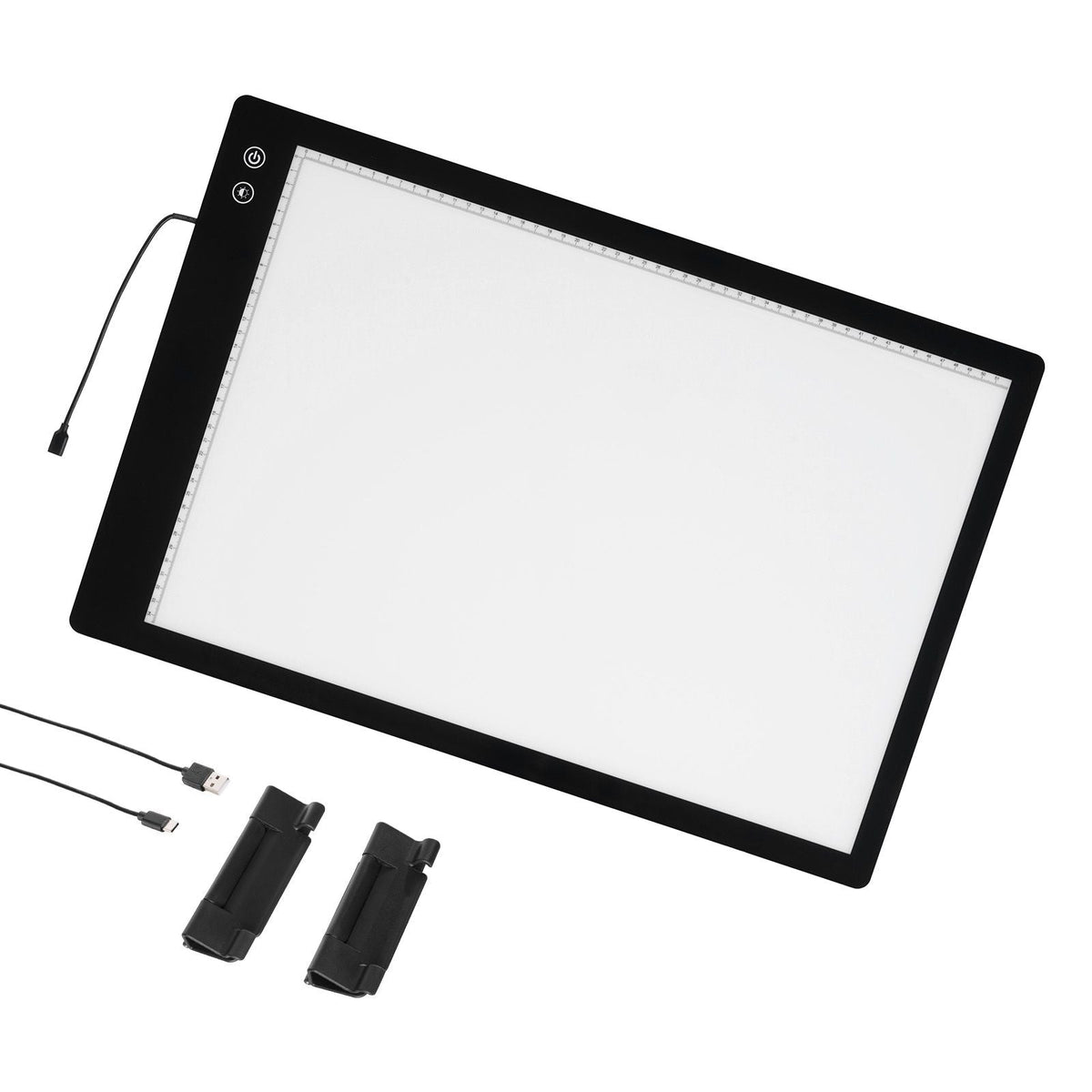 Light Board, A2 LED Light Pad with 6 Level Dimmable Brightness, Rechargeable Light Table for Tracing, Light Box for Diamond Painting, Animation, Sketching, Drawing, Stenciling, Artists (Black)