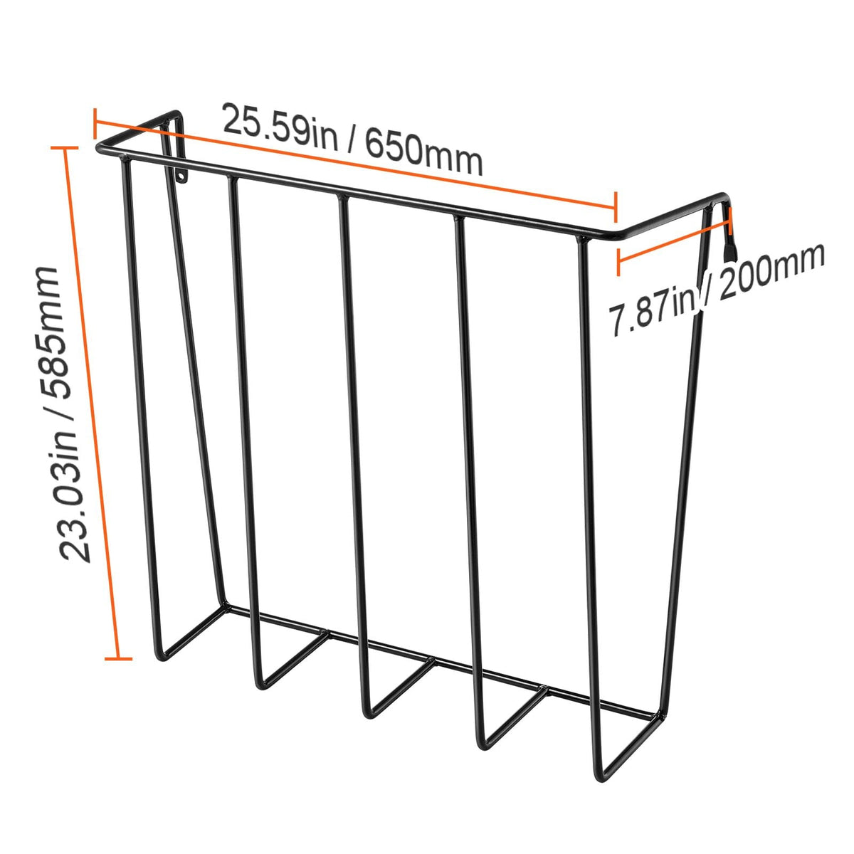 Livestock Hay Feeder, 24 Gallons Large Capacity, Heavy-Duty Steel Goat Hay Rack, 27'' Long Wall Mounted Horse Hay Holder, Multiple Sided Feeding Rack for Sheep Farm Livestock Indoor Outdoor