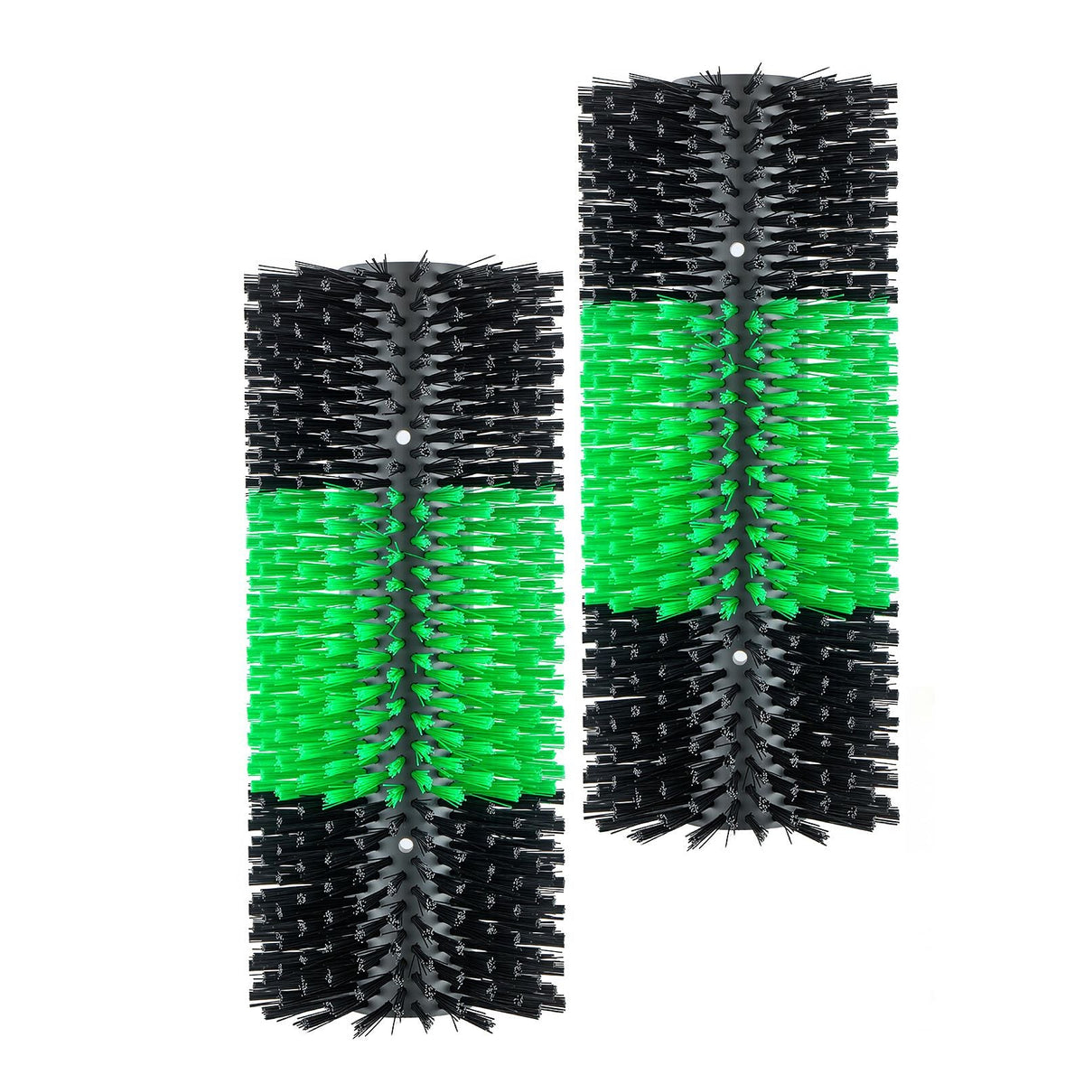 Livestock Scratching Brush, 2PCS Goat Scratcher Brush Post with 8 Screws, 16.9" x 7.5" Cow Scratcher for Back Itch Relief, Massage Grooming Scratch Tool for Horse Cattle Sheep Pig, Green & Black