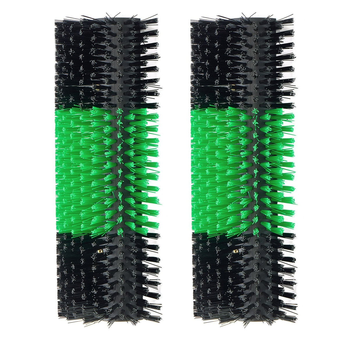 Livestock Scratching Brush, 2PCS Goat Scratcher Brush Post with 8 Screws, 16.9" x 7.5" Cow Scratcher for Back Itch Relief, Massage Grooming Scratch Tool for Horse Cattle Sheep Pig, Green & Black