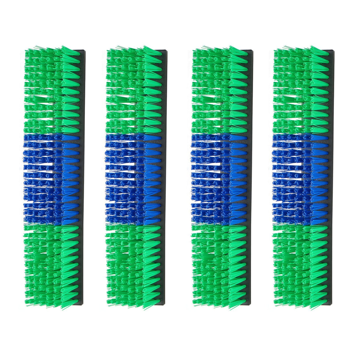 Livestock Scratching Brush, 4PCS Goat Scratcher Brush Post with 16 Screws, 16.9" x 3.9" Cow Scratcher for Back Itch Relief, Massage Grooming Scratch Tool for Horse Cattle Sheep Pig, Green & Blue