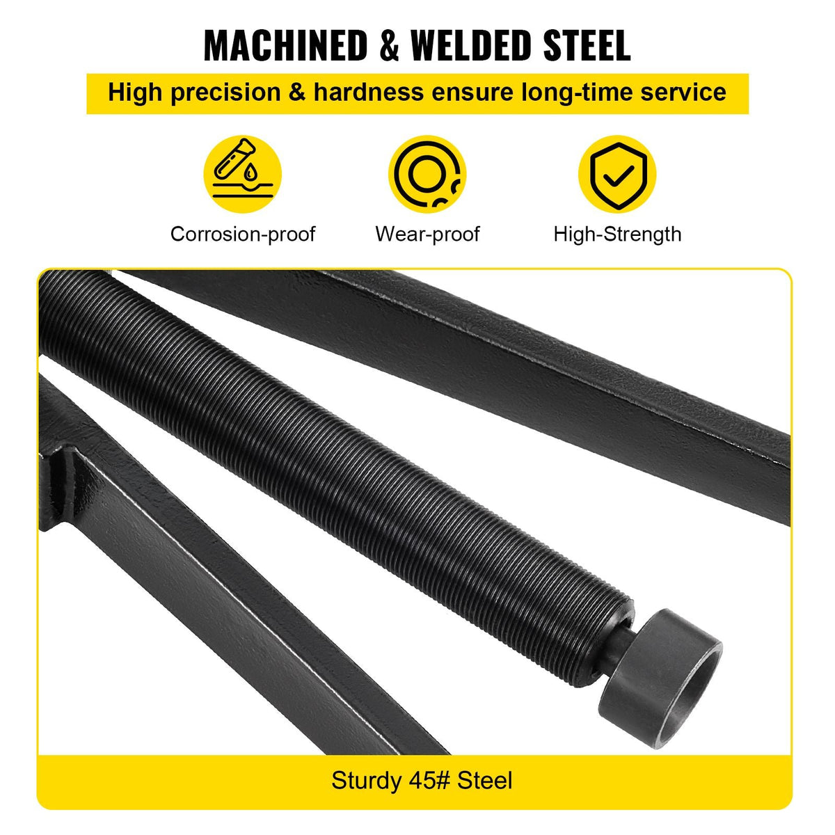 Lower Bearing Carrier Puller, Compatible with Yamaha, Johnson, Evinrude, Honda, Mercury, Robust Steel Marine Lower Bearing Puller with Adjustable Arms, Works for Lower Carrier Bearing Removing