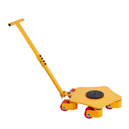 Machine Skate, 8800 lbs Machinery Moving Skate, Machinery Mover Skate with 360° Rotation Cap and PU Swivel Rollers, Heavy Duty Industrial Machinery Mover with Handle for Warehouse, Workshop