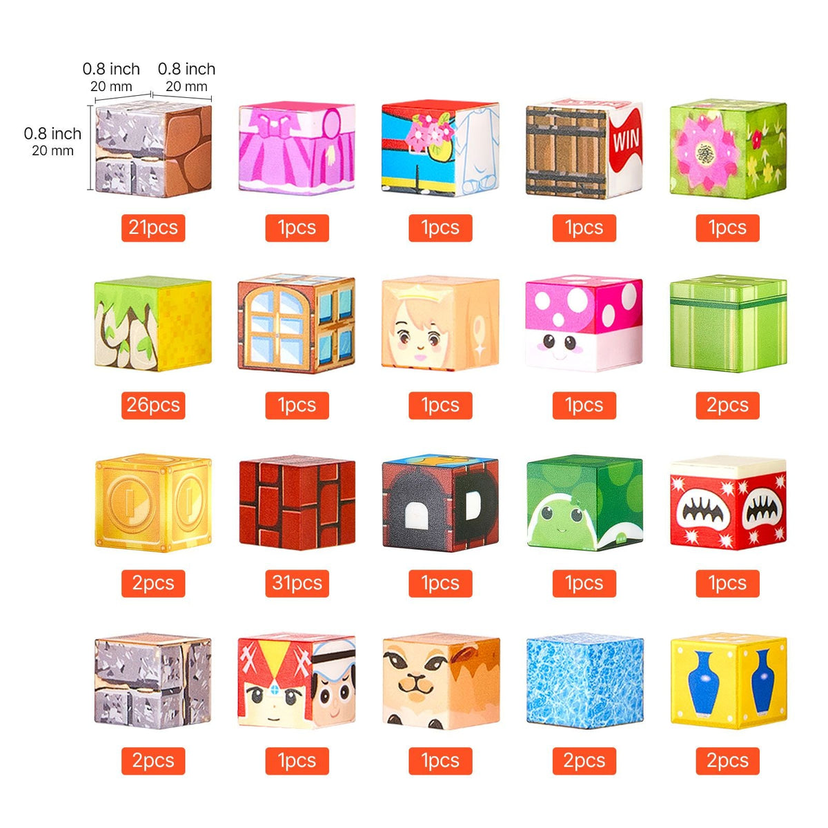 Magnetic Blocks, 100 PCS Magnet Blocks Set, Magnetic Building Cubes for Kids, STEM Montessori Sensory Toys for Christmas Birthday Gift, Construction Stacking Toy for 3+ Years Old Boys & Girls