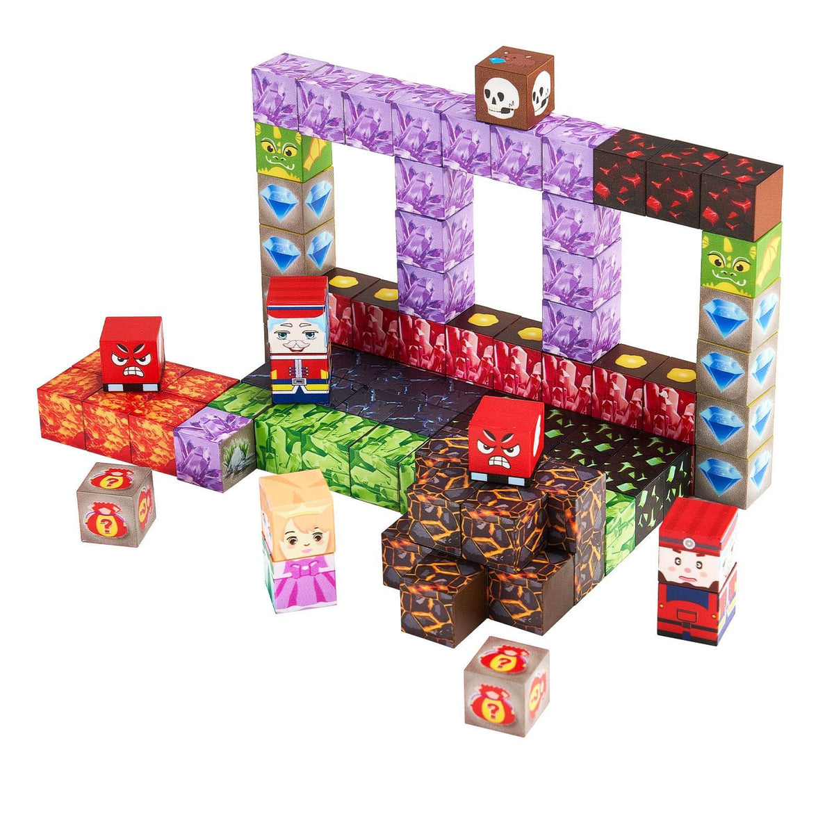 Magnetic Blocks, 150 PCS Dark Castle Set, Magnetic Building Cubes for Kids, STEM Montessori Sensory Toys for Christmas Birthday Gift, Construction Stacking Toy for 3+ Years Old Boys & Girls