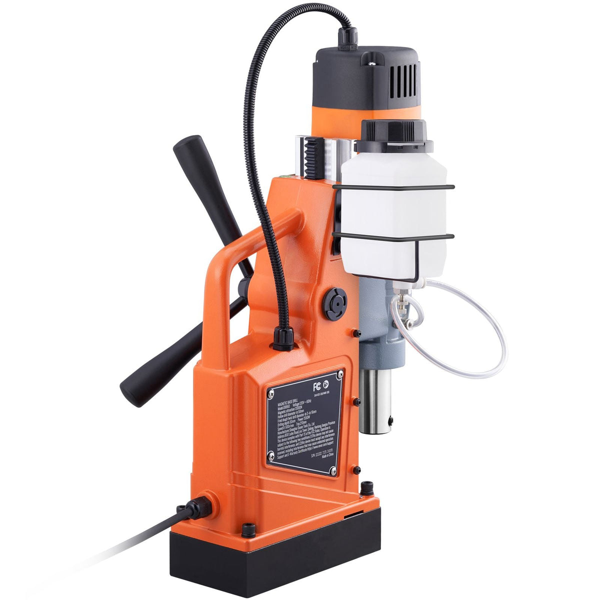 Magnetic Drill, 1550W Motor 2 in Boring Diameter, 2922 lbf Portable Electric Mag Drill Press, 0-500 RPM Variable Speed, Drilling Machine for Metal Surface, Industrial and Home Improvement