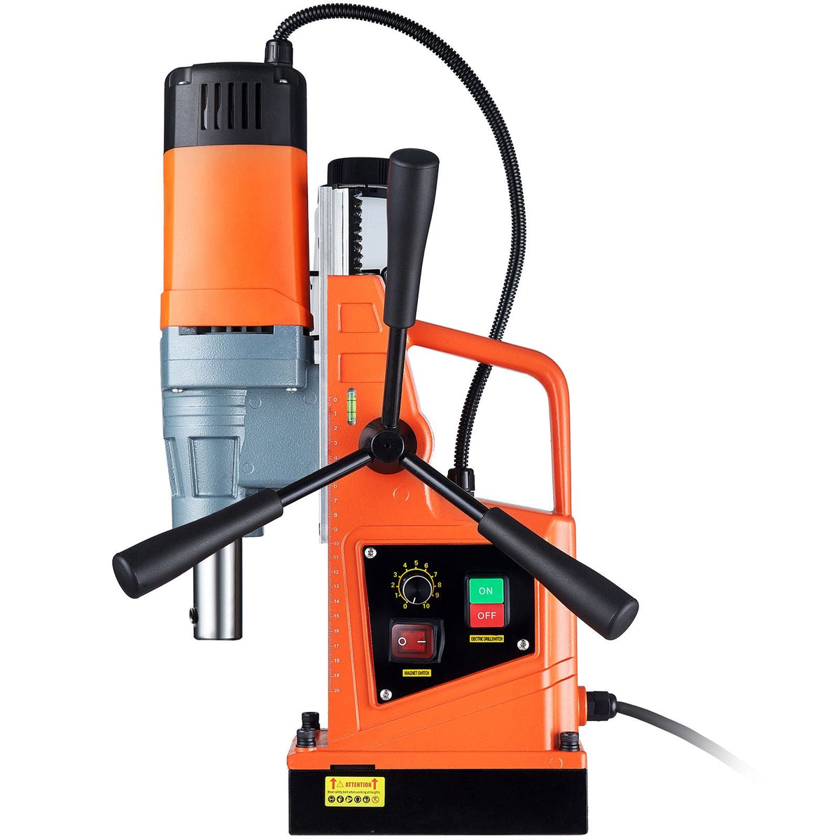 Magnetic Drill, 1550W Motor 2 in Boring Diameter, 2922 lbf Portable Electric Mag Drill Press, 0-500 RPM Variable Speed, Drilling Machine for Metal Surface, Industrial and Home Improvement