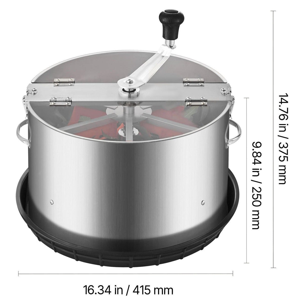 Manual Bud Leaf Trimmer, 16 in Reaper Bowl Bud Trimmer with Stainless Steel Blades, Visual Cutting, Wet & Dry Hydroponic Cutting Machine with Tray, Twisted Spin Cut for Plant Buds Flowers