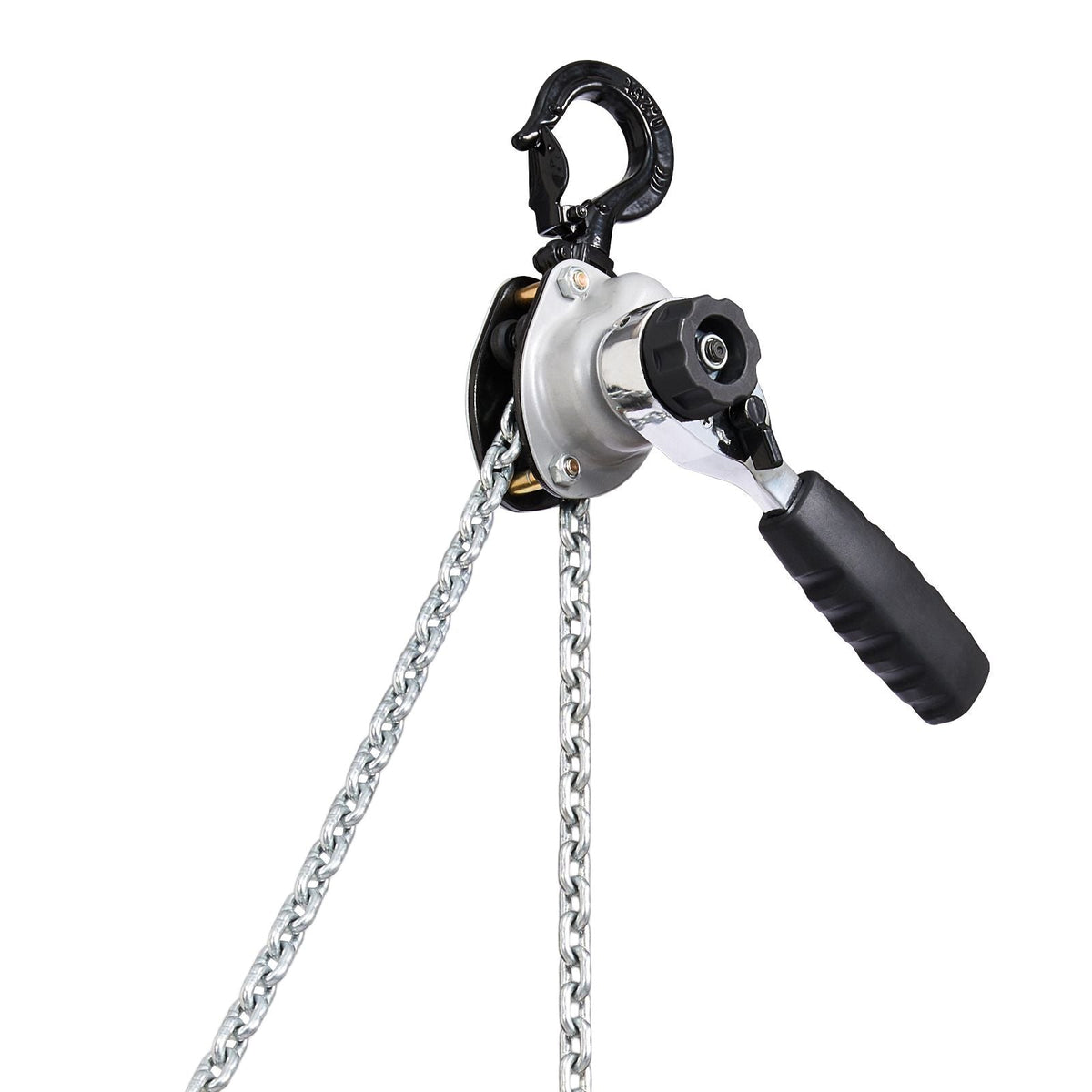 Manual Lever Chain Hoist, 1/2T 1100LBS Capacity Heavy Duty Come Along, 5FT Lift G80 Alloy Steel Chain With Dual Pawl Mechanical Brake,360°Rotating Hooks, for Warehouse Construction Garage