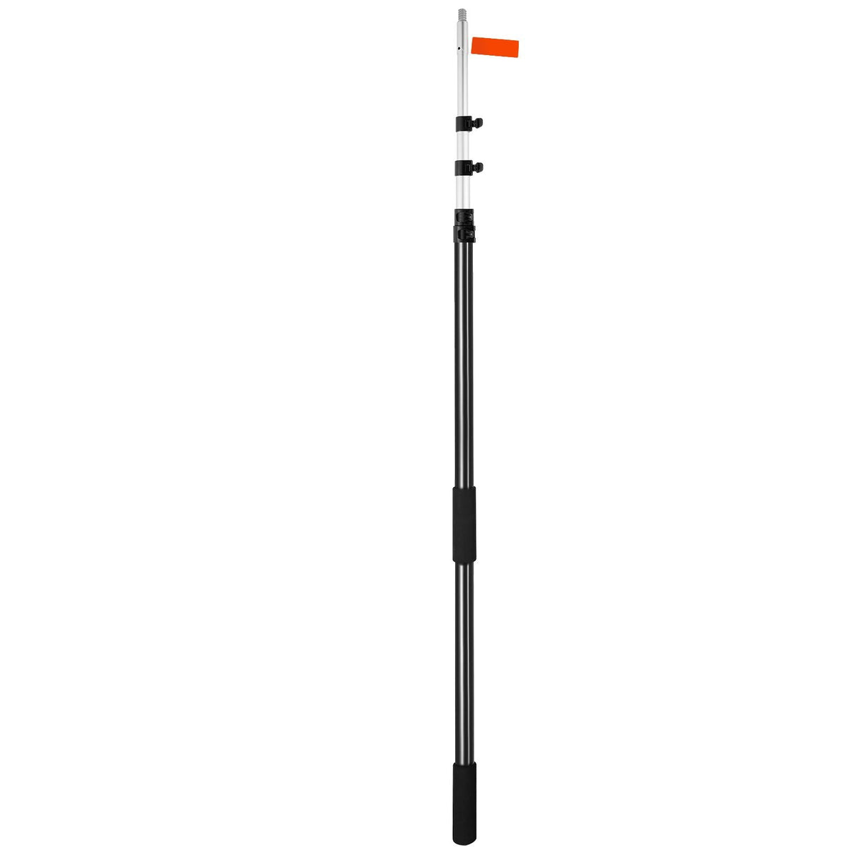 Manual Pole Saw, 4.9-20 ft Extendable Tree Pruner, Sharp Steel Blade for High Branches Trimming, with Lightweight Aluminum Alloy Handle and a Chenille Brush, for Pruning Palms and Shrubs