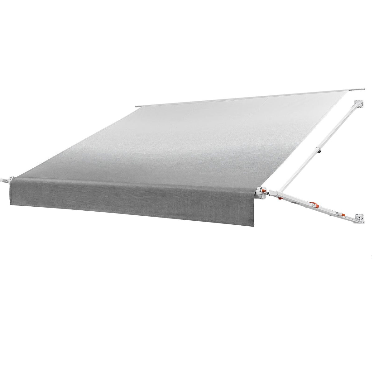 Manual RV Awning Complete Kit, 10.12FT Retractable RV Awning with Aluminum Alloy Frame & Waterproof PVC Fabric, Outdoor Camping Trailer Awnings Fit Most RVs (10FT Type, Gradient Gray)