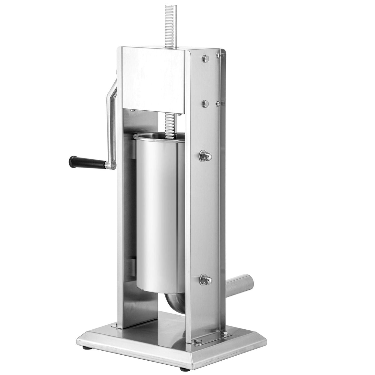 Manual Sausage Stuffer, 8LBS/5L Capacity, Two Speed 304 Stainless Steel Vertical Sausage Stuffer, Sausage Filling Machine with 4 Stuffing Tubes, Suction Base for Household or Commercial Use