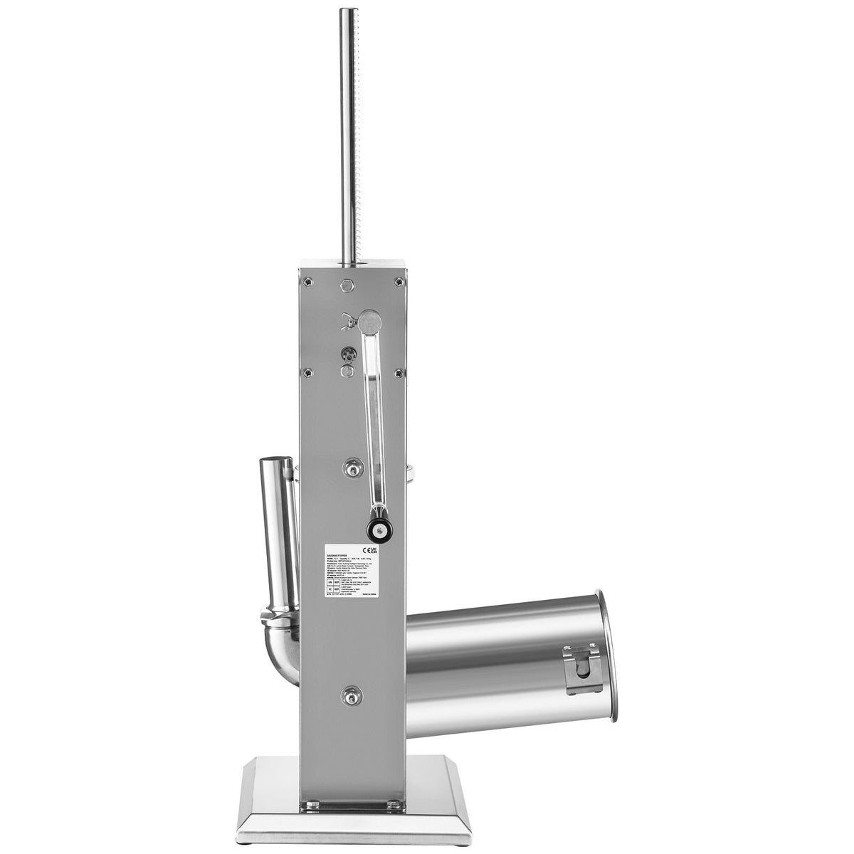 Manual Sausage Stuffer, 8LBS/5L Capacity, Two Speed 304 Stainless Steel Vertical Sausage Stuffer, Sausage Filling Machine with 4 Stuffing Tubes, Suction Base for Household or Commercial Use