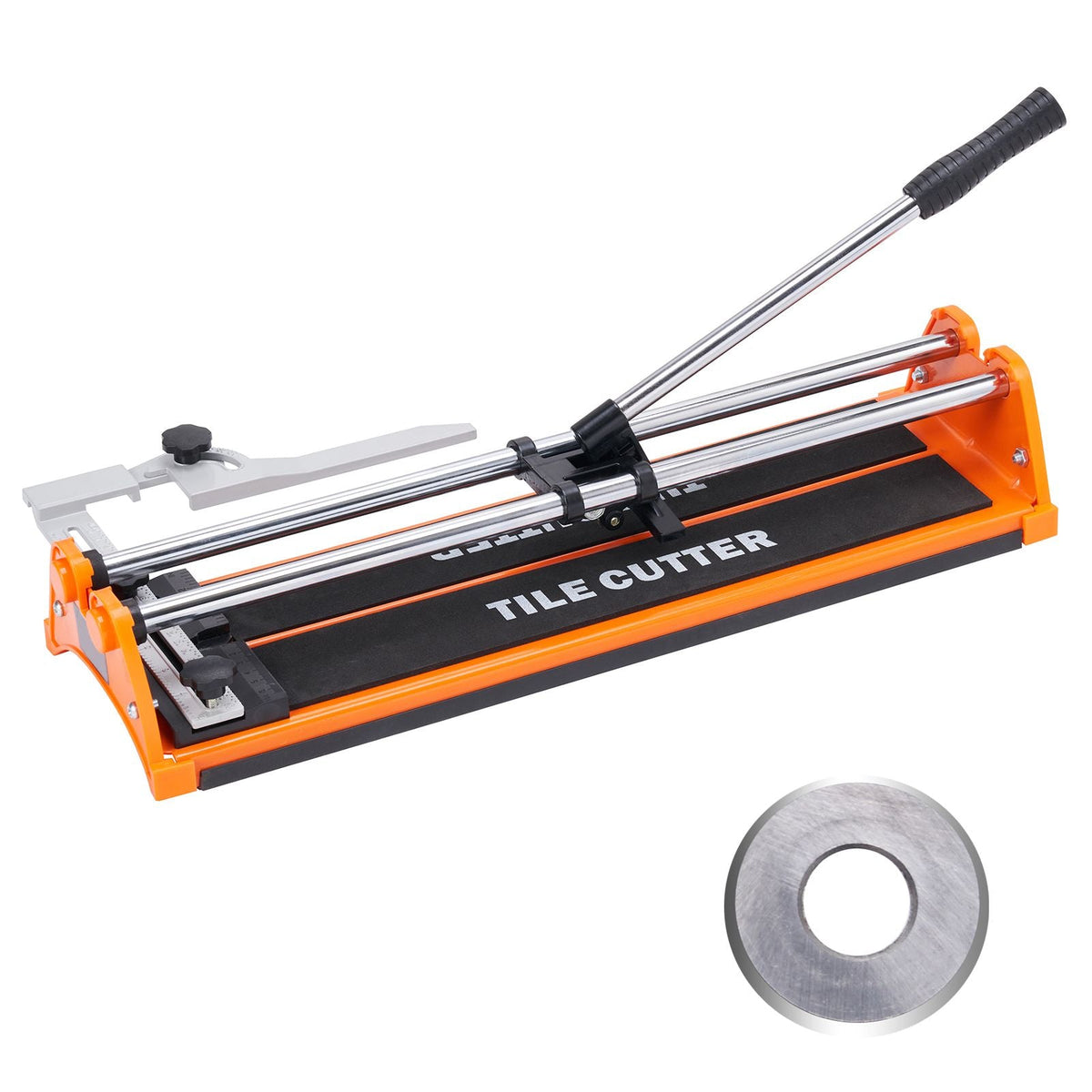Manual Tile Cutter, 17 inch, Porcelain Ceramic Tile Cutter with Tungsten Carbide Cutting Wheel, Infrared Positioning, Anti-Skid Feet, Double Rails for professional installers or beginners