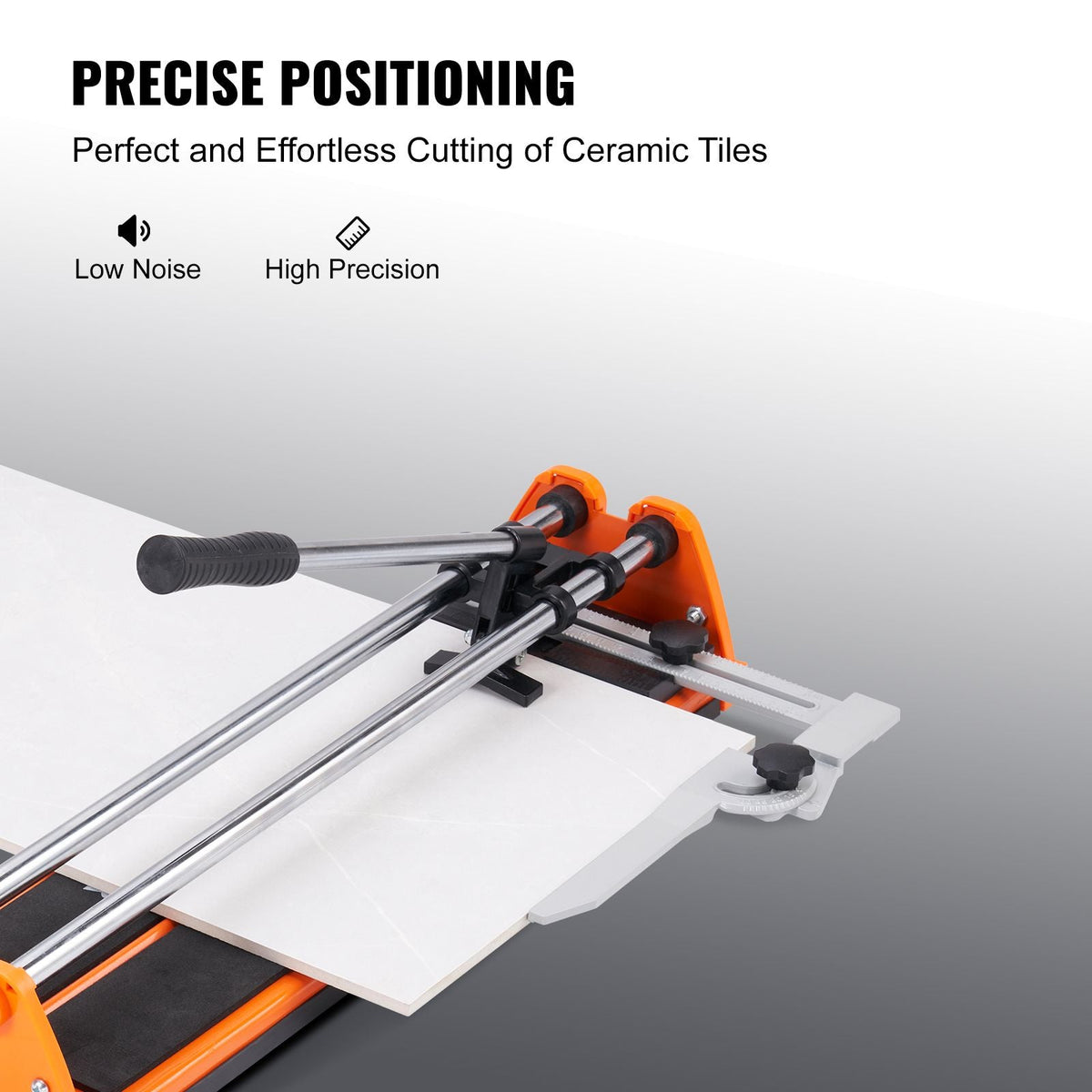 Manual Tile Cutter, 17 inch, Porcelain Ceramic Tile Cutter with Tungsten Carbide Cutting Wheel, Infrared Positioning, Anti-Skid Feet, Double Rails for professional installers or beginners
