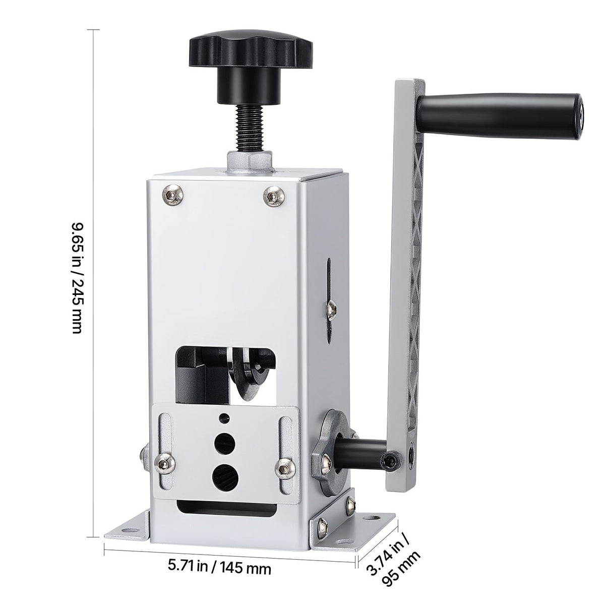 Manual Wire Stripper Machine, 0.06-1.18 in, Copper Cable Stripper Tool, Hand Crank or Drill Powered Modes, Heavy-Duty Q235 Frame Wire Stripping Machine, Easy to Use, for Scrap Copper Recycling