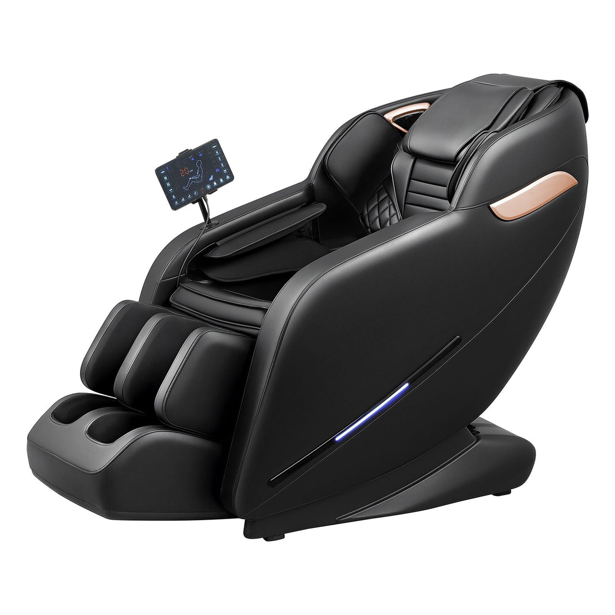 Massage Chair, 3D Zero-Gravity Full Body Massage Chair with Extendable Footrest, Automatic Modes, Airbags, Waist & Leg Heating, Bluetooth Speaker, Touchscreen Control, for Home and Office Use