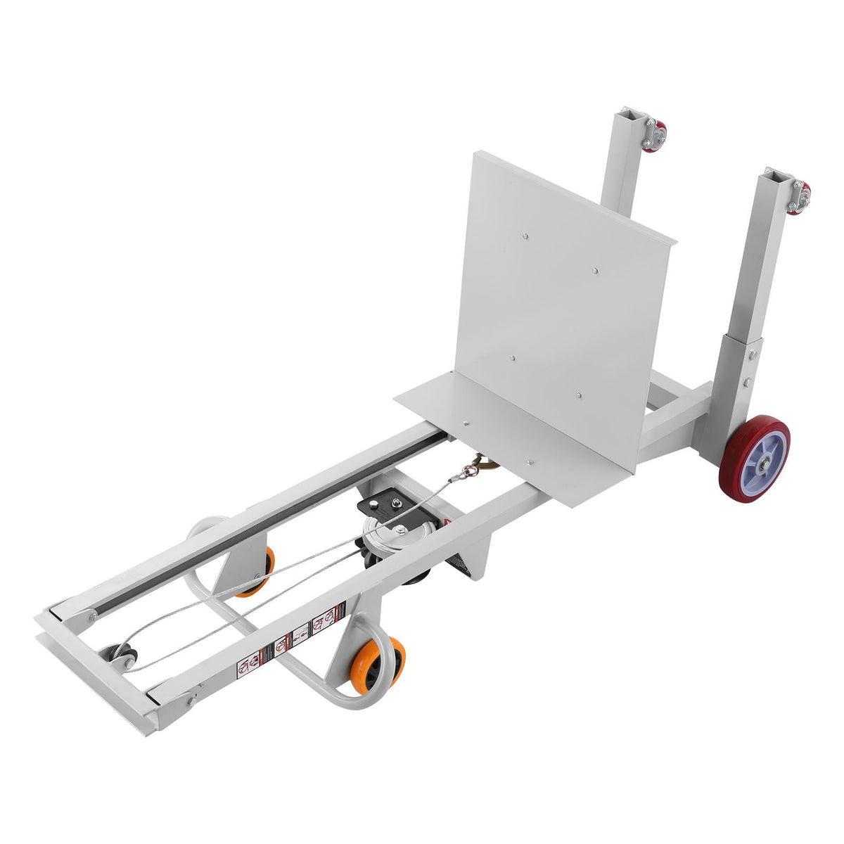 Material Lift Winch Stacker, 400 lbs Capacity Pallet Truck Dolly, 51.1 in Max Lifting Height Manual Winch Stacker, Multifunctional Manual Pallet Truck Stacker with Wheels and Adjustable Plate