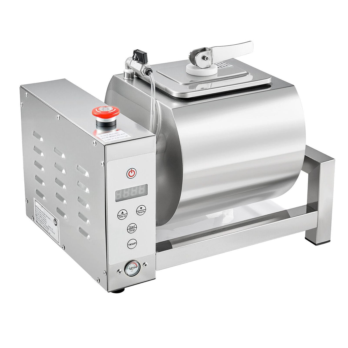 Meat Tumbler Marinator, 10L Vacuum Tumbler Marinating Machine with Automatic Bidirectional Rotation, Stainless Steel Vacuum Curing Machine for Chicken Steak Pork, Home & Commercial Use