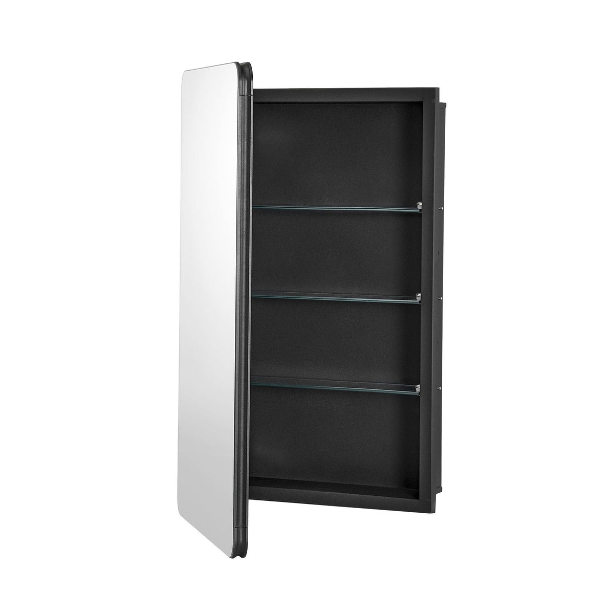 Medicine Cabinet, 16.5 x 27.5 inch, Medicine Cabinet for Bathroom with Mirror, Aluminum Frame Bathroom Wall Cabinet, 3-layer Adjustable Shelves, Recessed & Wall-mounted Installation