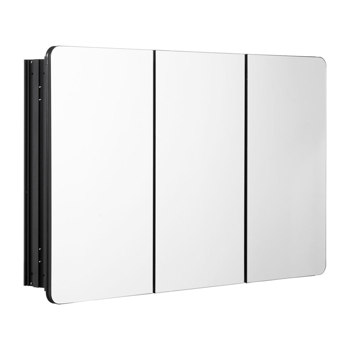 Medicine Cabinet, 25.5 x 40 inch, Medicine Cabinet for Bathroom with Mirror, Aluminum Frame Bathroom Wall Cabinet, 4-layer Adjustable Shelves, Recessed & Wall-mounted Installation