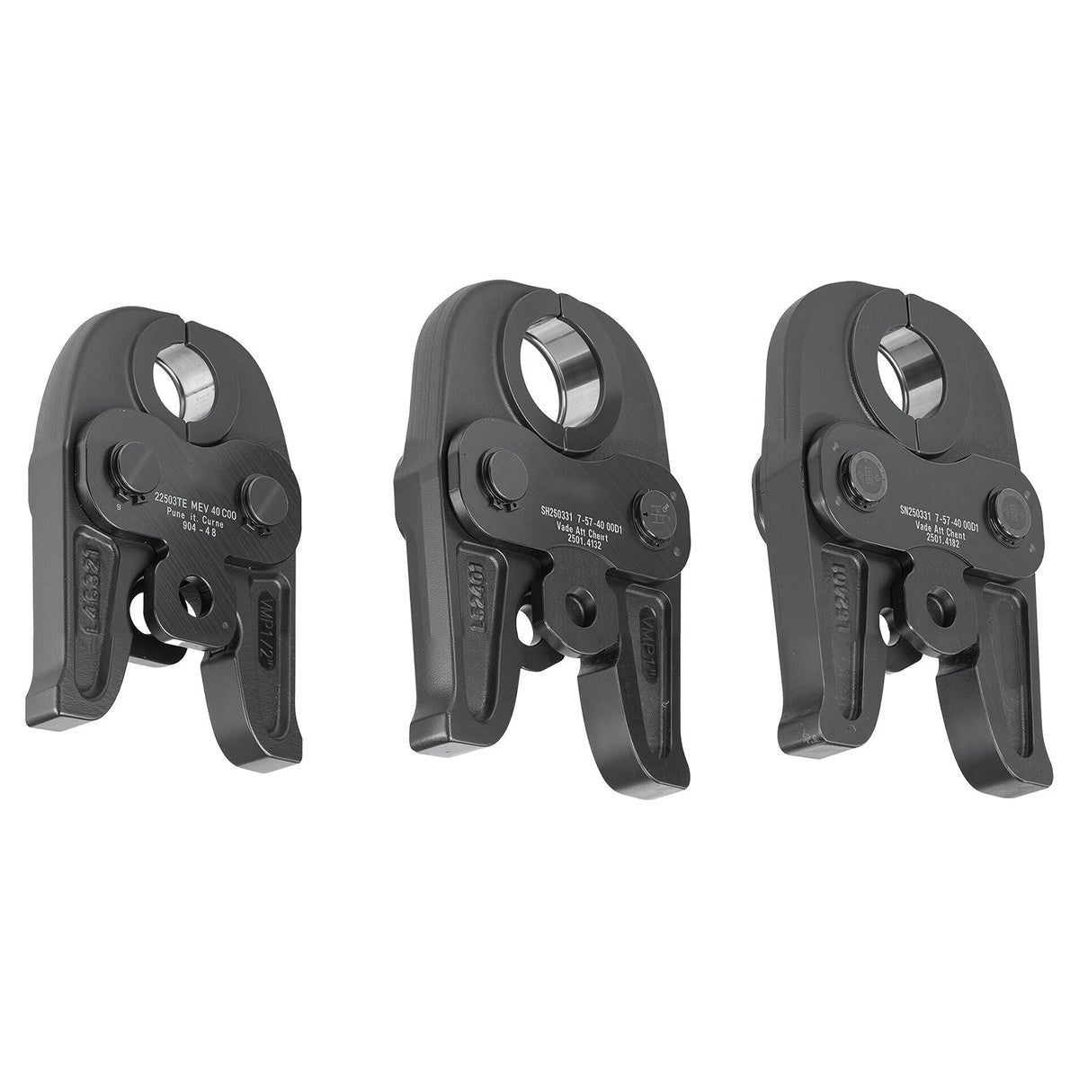 MegaPress Jaws, 3PCS Pressing Jaws 1/2", 3/4" & 1" for MegaPress Carbon Steel Pipes, Compatible with Standard Press Tools, Includes Carrying Case