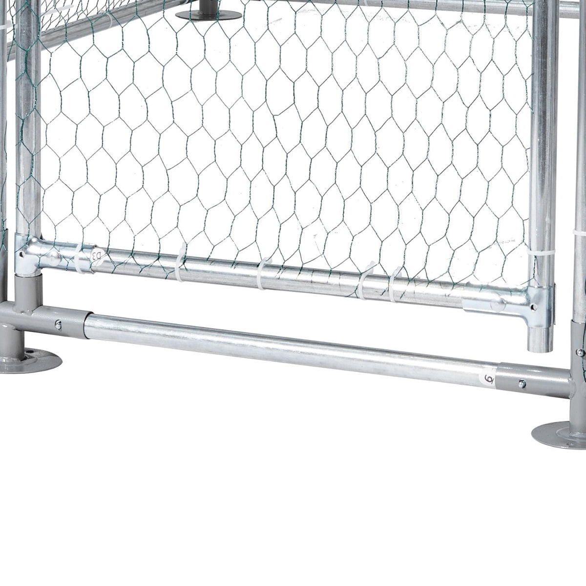 Metal Chicken Coop, 9.8x6.5x6.5ft Large Walk-in Chicken Runs with Cover, Doom Roof Hen House Enclosure with Security Lock, Outdoor Duck Rabbit Cage Poultry Pen for Backyard, Farm, Yard