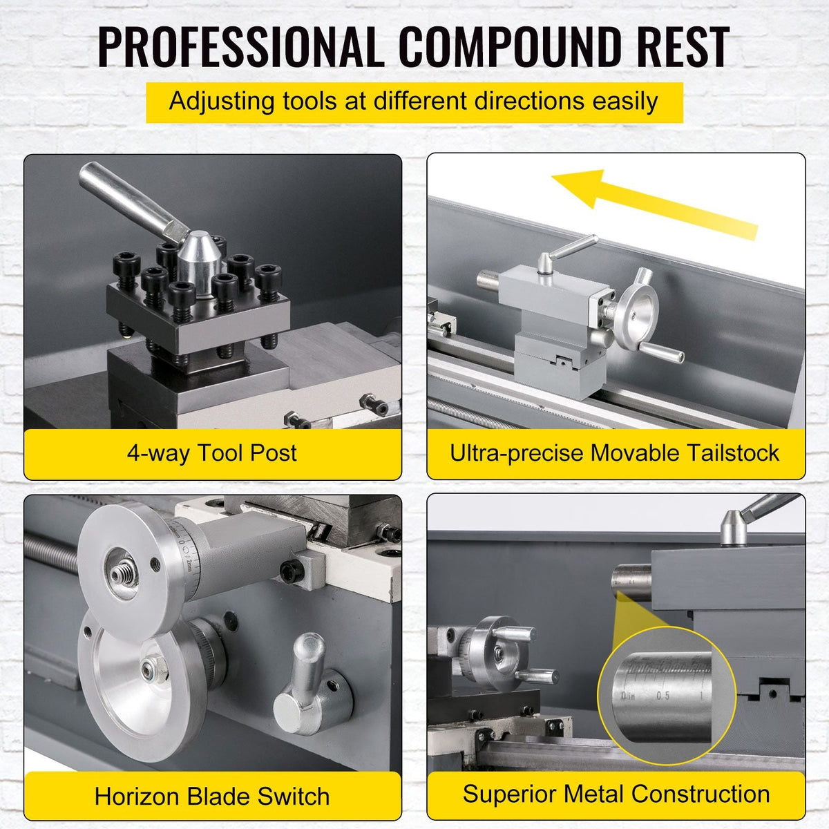 Metal Lathe 8.7 x 29.5 Inch/220 x 750MM Mini Metal Lathe 1.1KW Infinitely Variable Speed Mini Lathe Machine LED Screen for Counter Face Turning Driling
