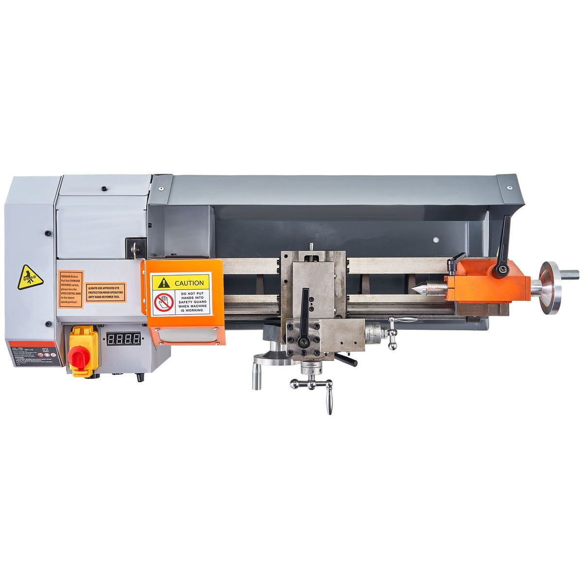 Metal Lathe Machine, 7.87'' x 13.78'', Precision Benchtop Power Metal Lathe,, 50-2500 RPM Continuously Variable Speed, 600W Brush Motor Metal Gears, with Tool Box for Processing Precision Parts