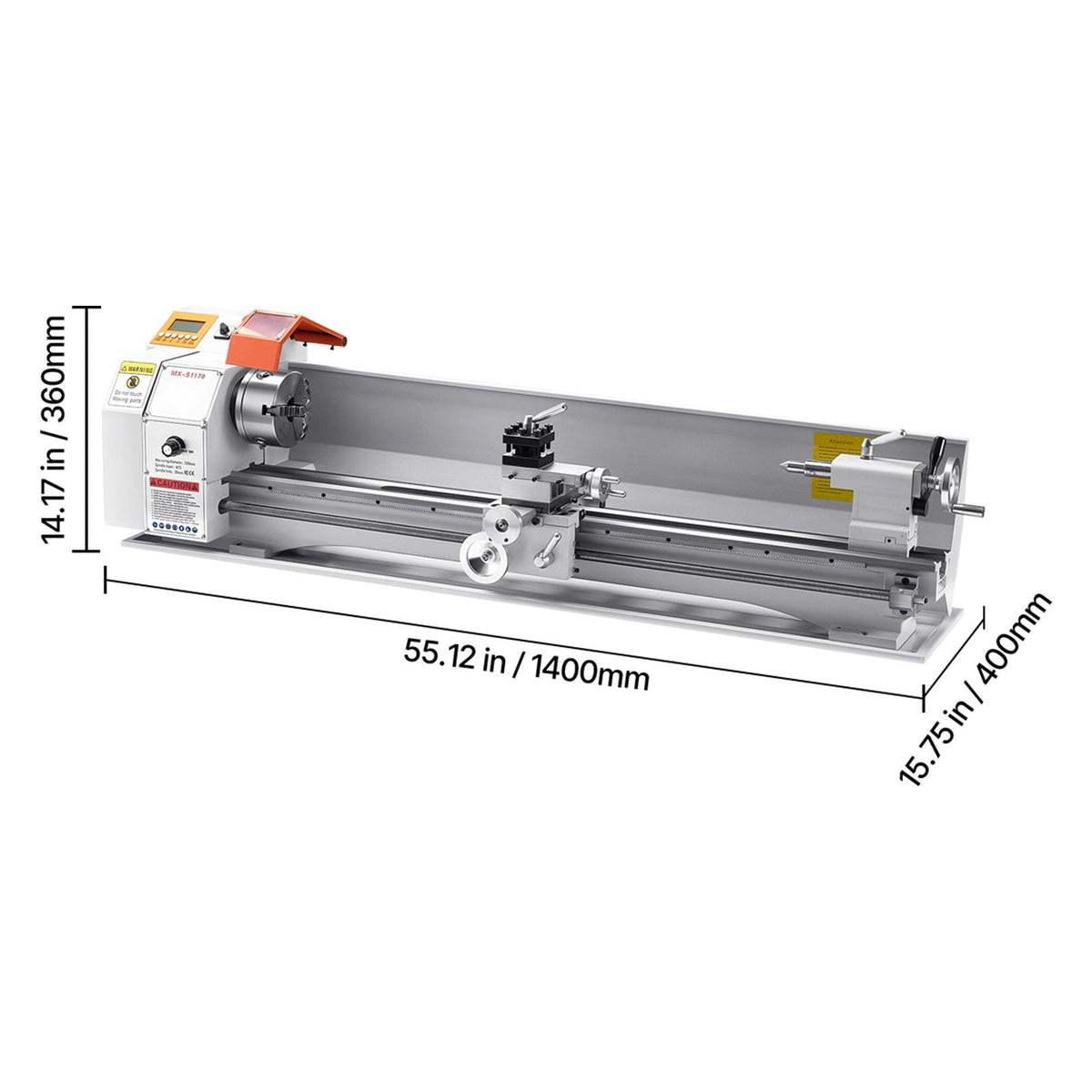 Metal Lathe Machine, 8.7 x 39 in, Precision Bench Power Metal Lathe, Automatic Feed, 0-2500 RPM Variable Speed, 1250W Brushless Motor, for Processing Precision Parts Soft Metals Wood Plastics